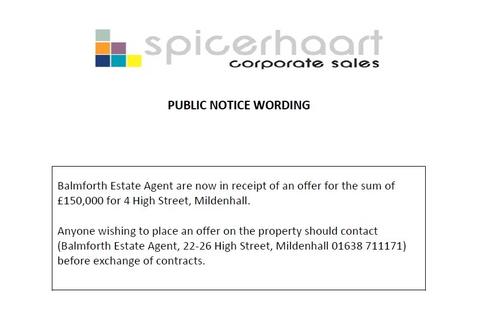 High Street, Mildenhall, Bury St.... 2 bed end of terrace house for sale
